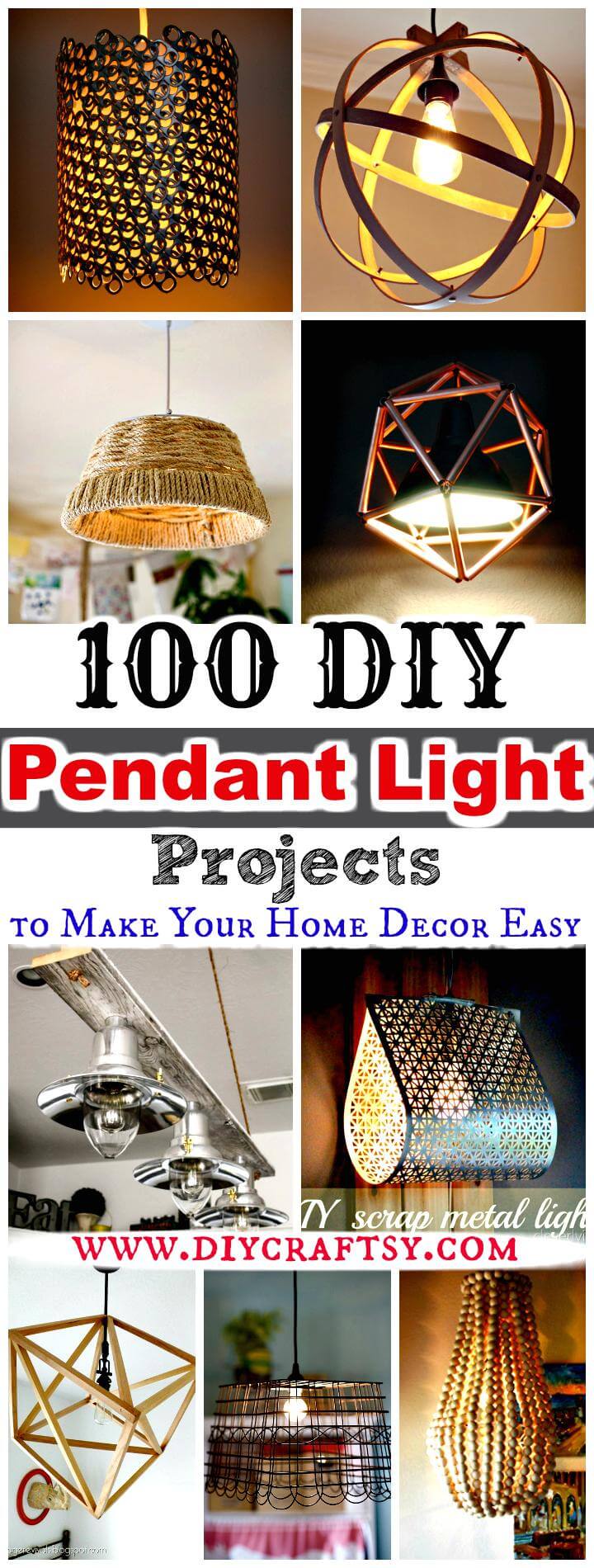 100 proyectos de luces colgantes de bricolaje para facilitar la decoración de su hogar