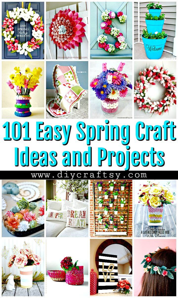 101 ideas y proyectos sencillos de manualidades de primavera de bricolaje