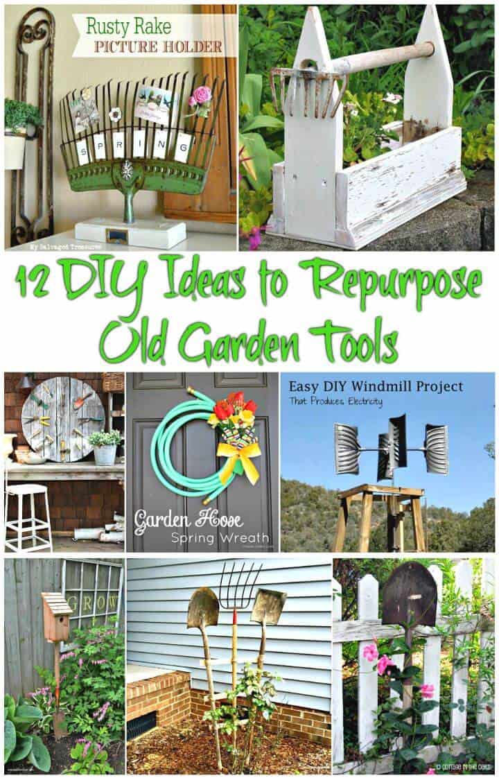 12 ideas de bricolaje para reutilizar viejas herramientas de jardín