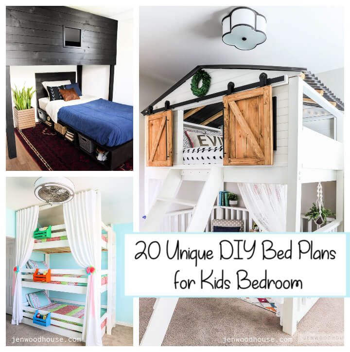 20 planes de cama de bricolaje únicos para camas de bricolaje de dormitorio infantil