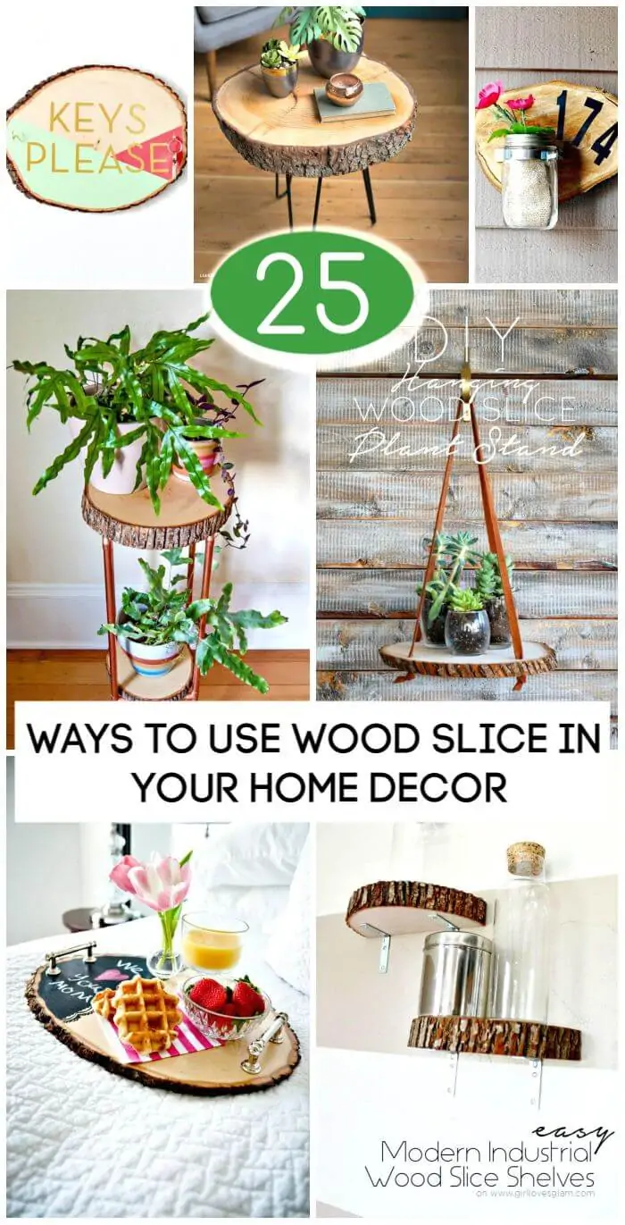 Las 25 mejores maneras de usar la rebanada de madera en su decoración del hogar, proyectos de bricolaje, muebles de bricolaje, manualidades de bricolaje