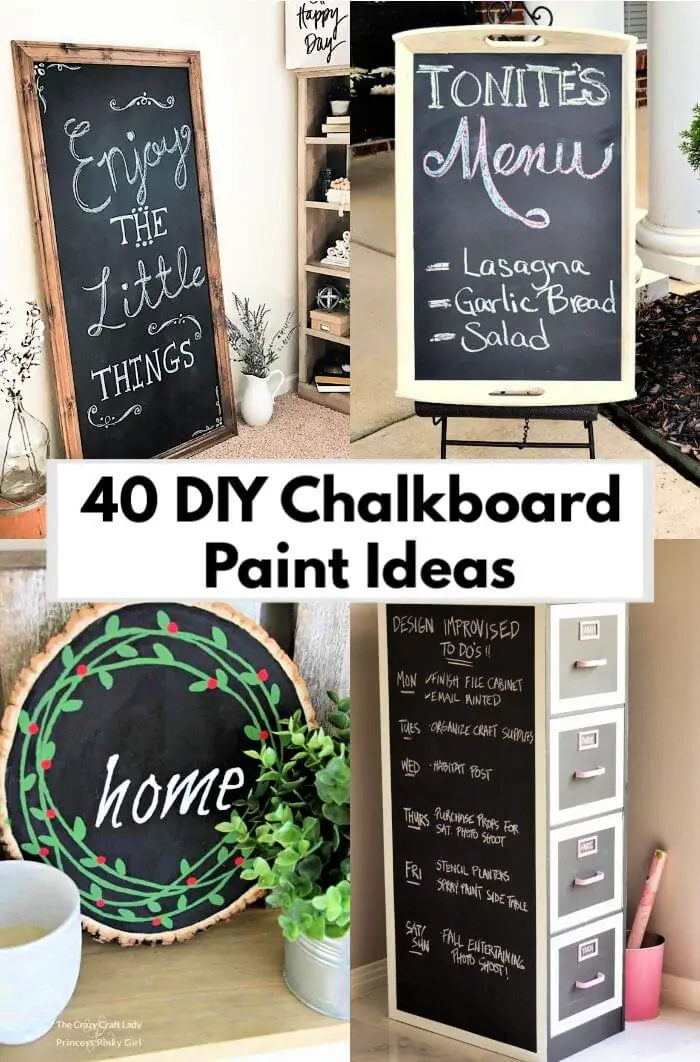 40 ideas de pintura de pizarra de bricolaje para decorar su hogar y pared