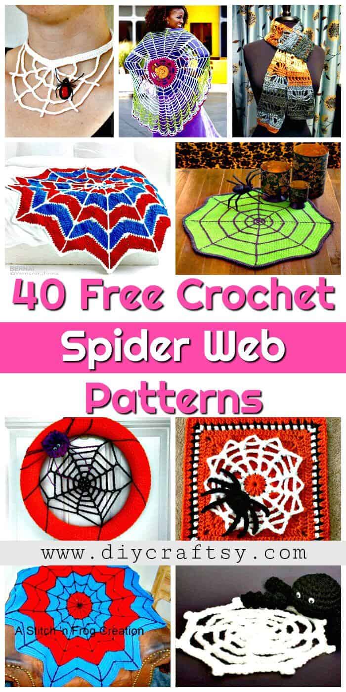 40 patrones de tela de araña de ganchillo gratis: manualidades de bricolaje