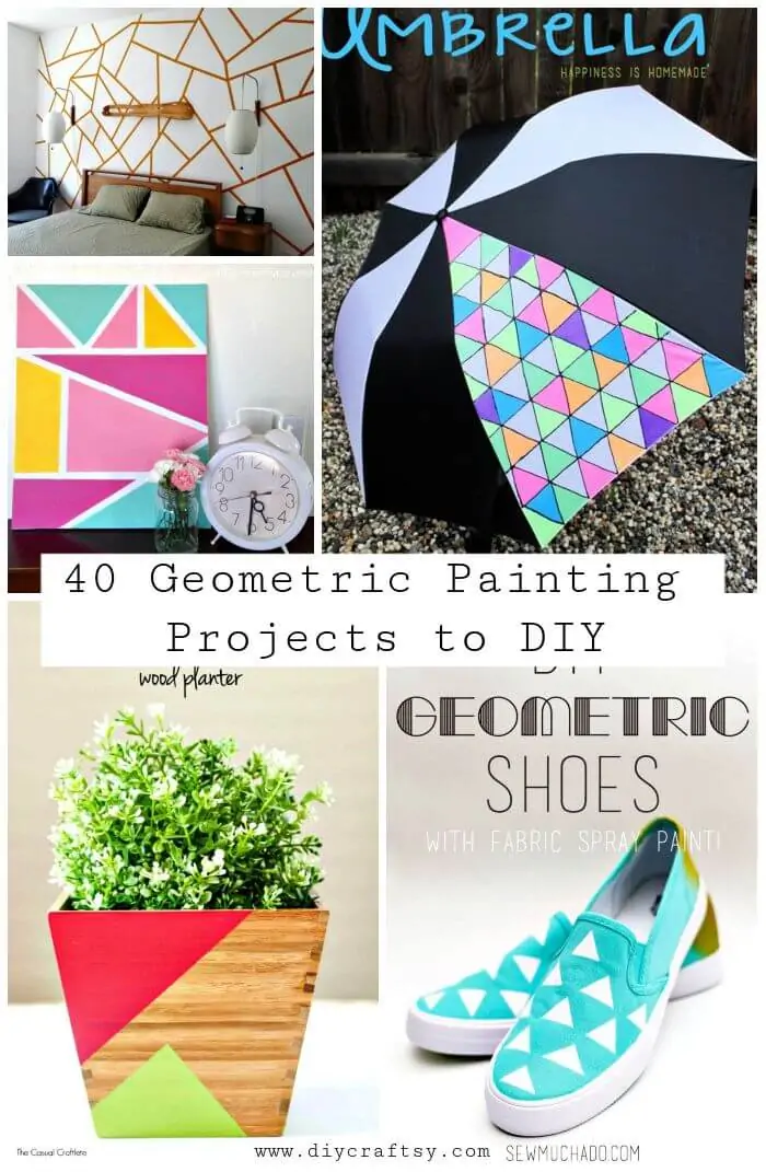 40 proyectos de pintura geométrica para bricolaje: cómo