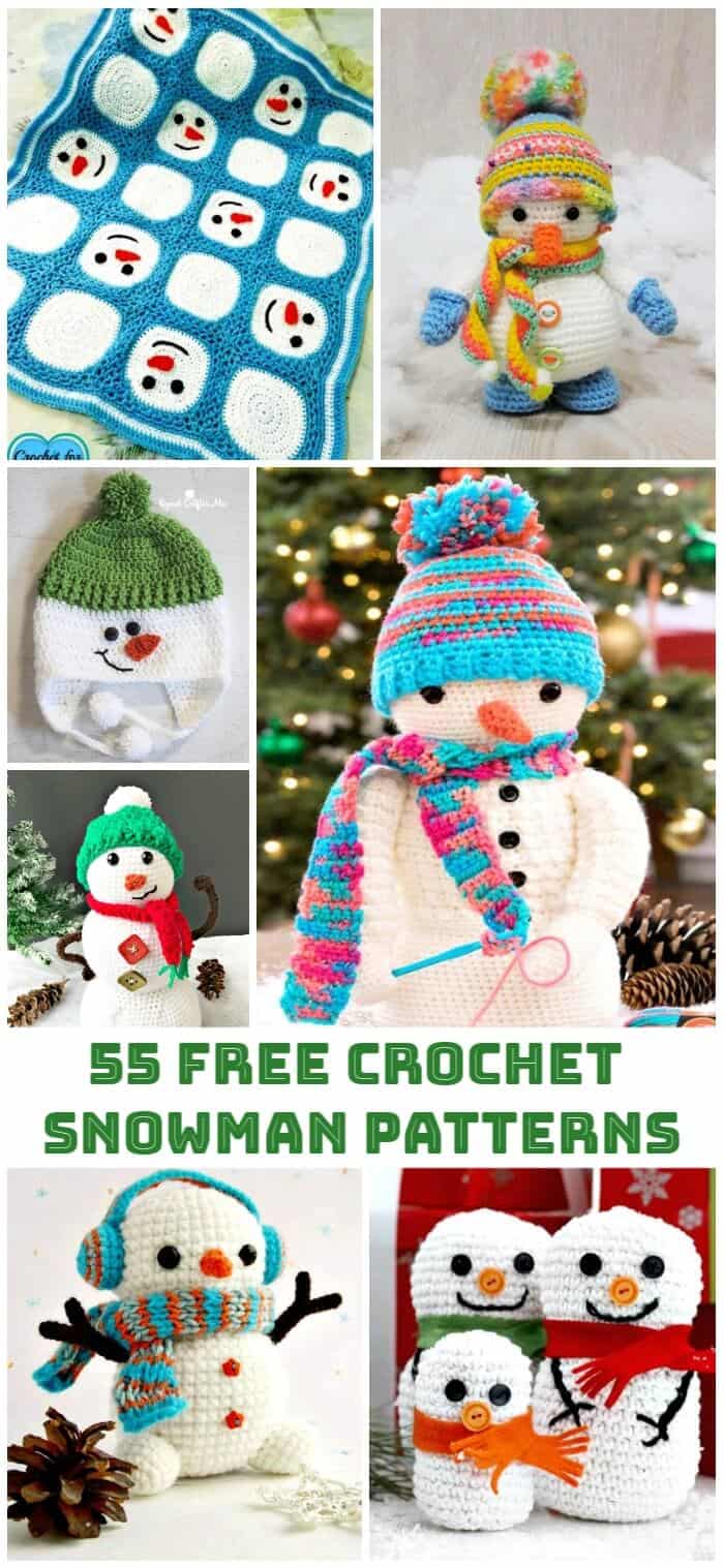 55 patrones fáciles de muñeco de nieve de ganchillo gratis