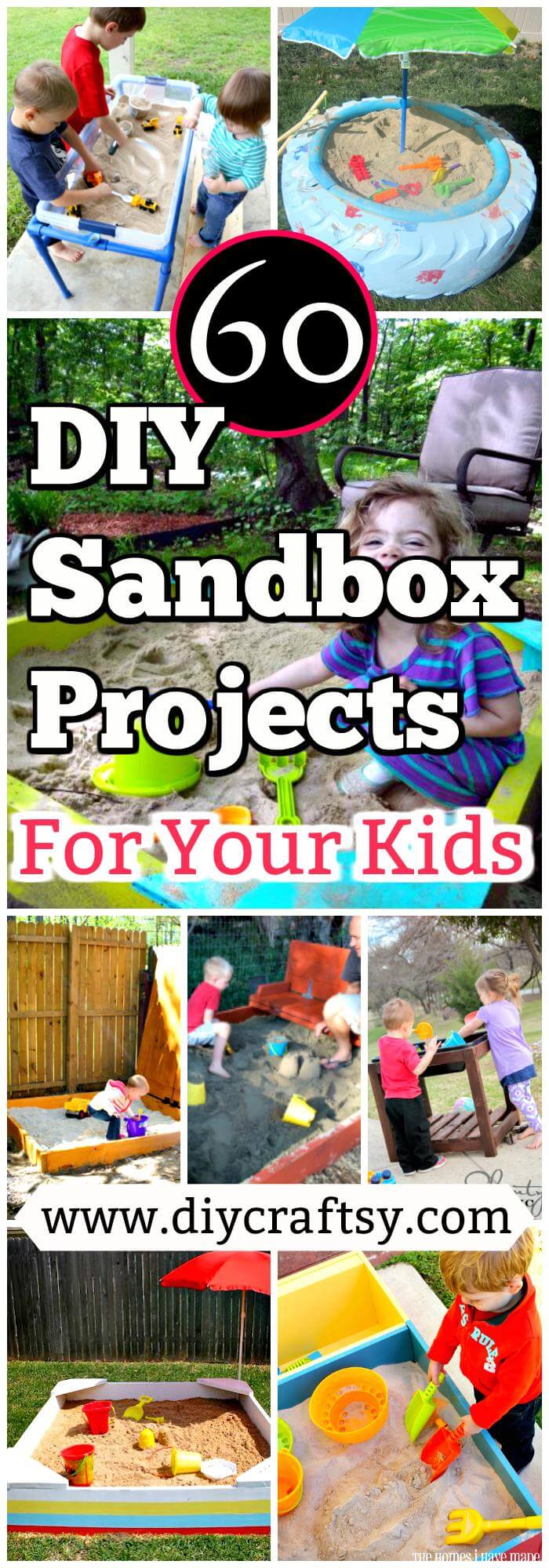 Más de 60 ideas y proyectos de sandbox de bricolaje para niños
