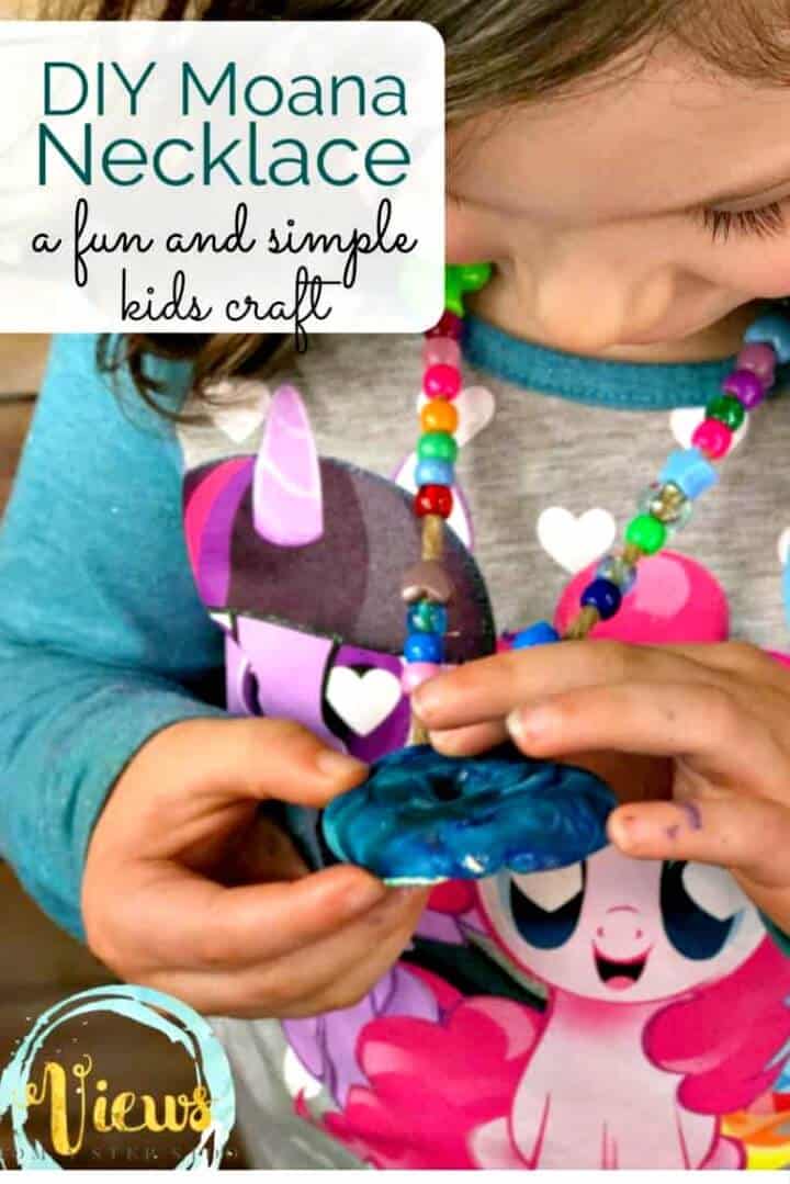 Adorable collar de bricolaje Moana para niños
