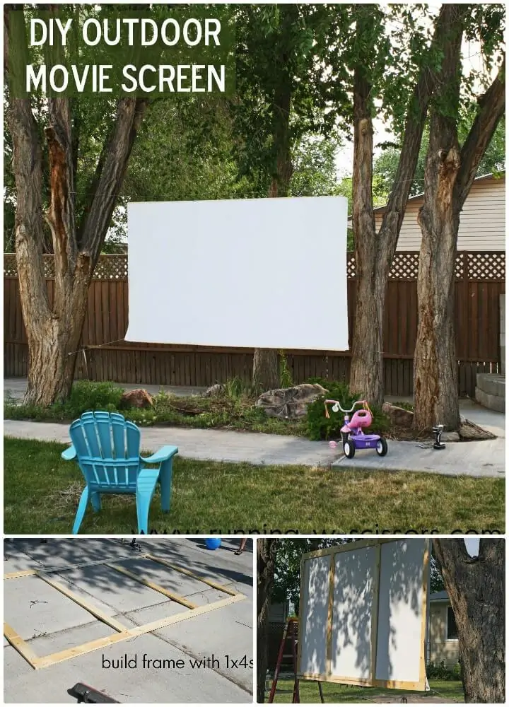 Pantalla de cine al aire libre de bricolaje - Ideas para el patio trasero