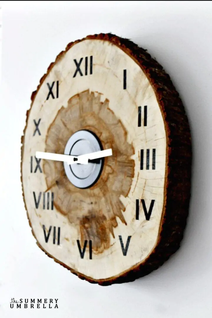 Increíble reloj de rebanada de madera de bricolaje