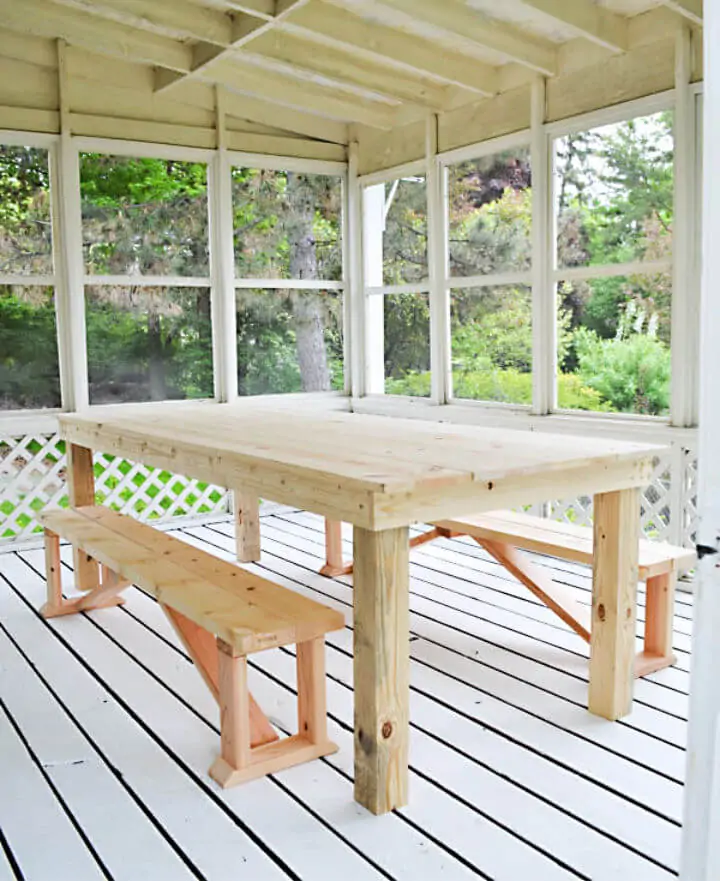 Construir una mesa de comedor al aire libre 75