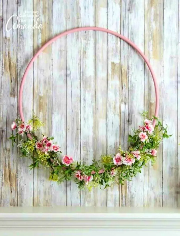 Corona de hula hoop de flor de cerezo