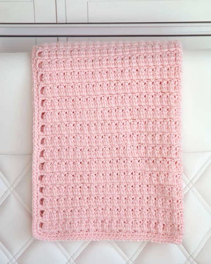 Cozy Clusters Crochet Baby Blanket Patrón gratuito