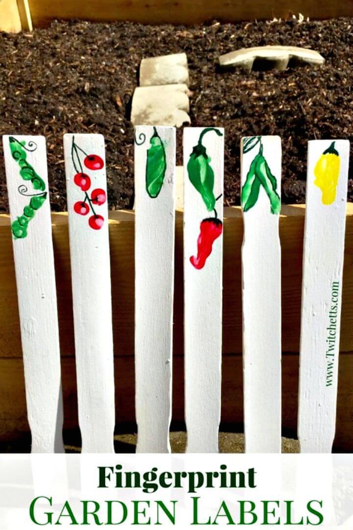Cree etiquetas de jardín con huellas dactilares
