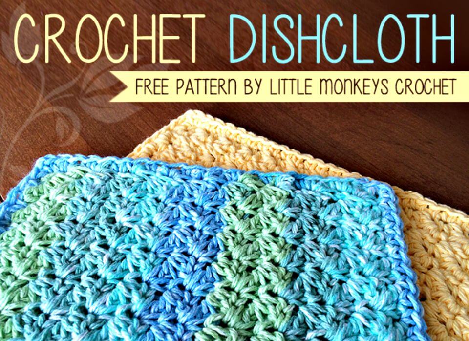 Crochet un paño de cocina fácil - patrón gratuito
