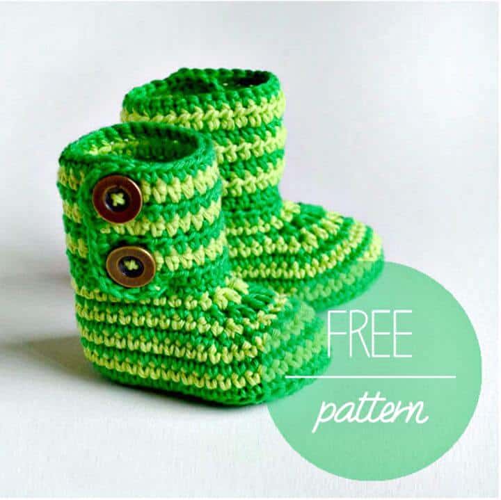 Cómo Tejer Patucos Bebe Verde Cebra A Crochet