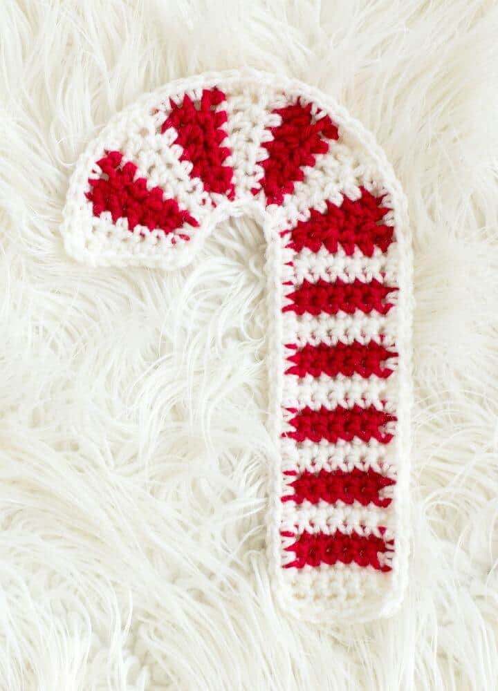 Almohadilla caliente Easy Crochet Candy Cane - Patrón gratuito