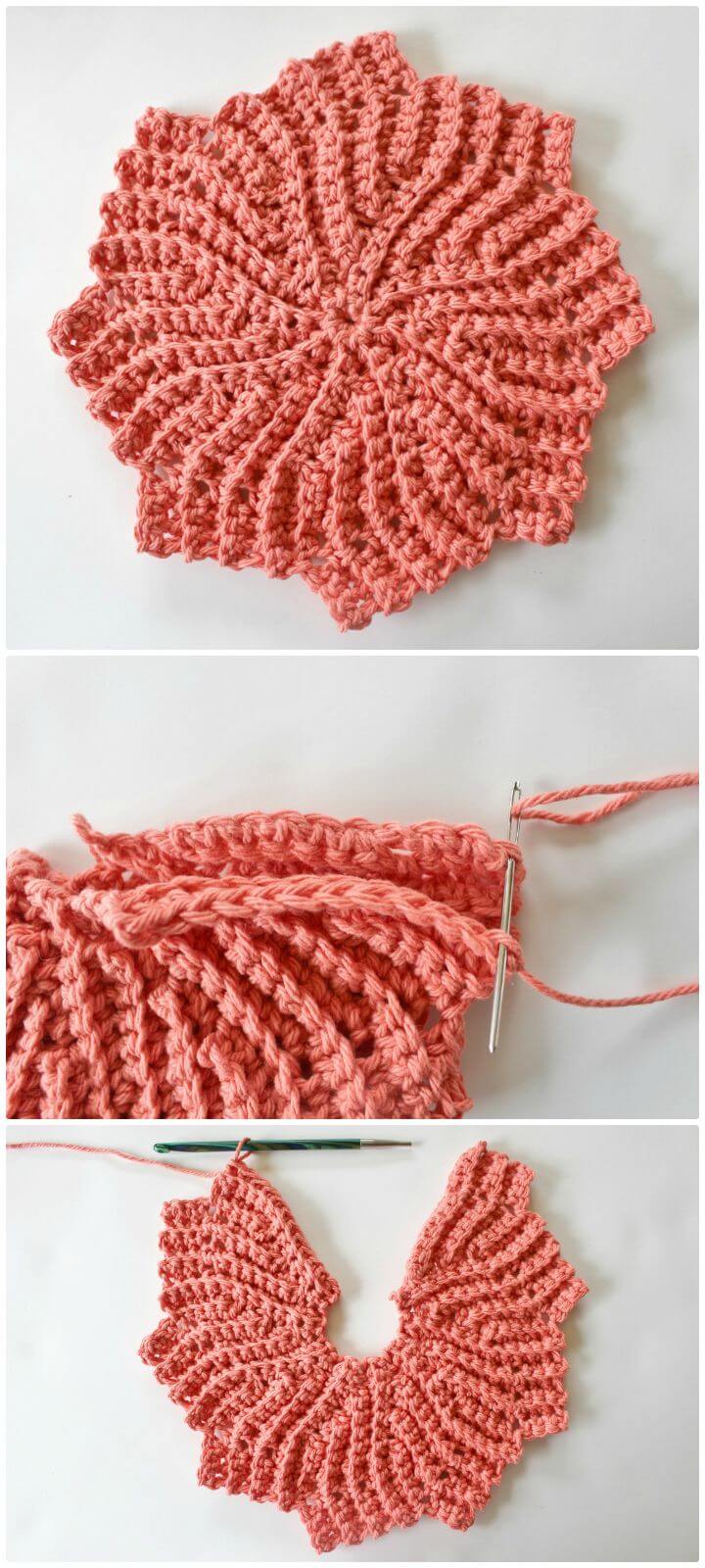 Cómo tejer una toallita de punto circular en crochet - Patrón gratuito