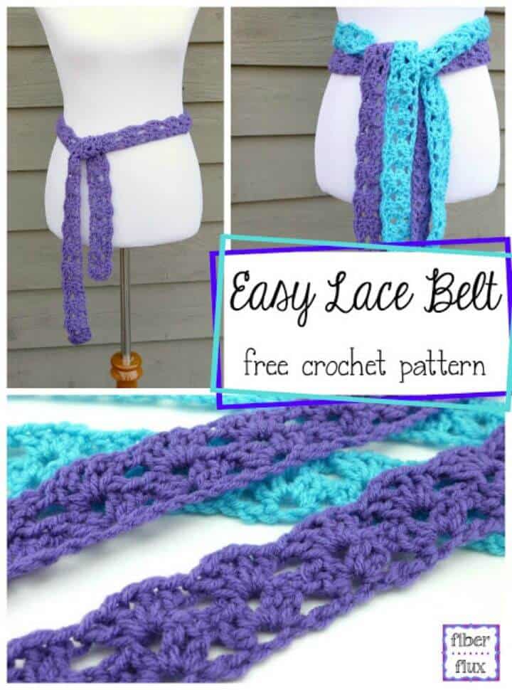Cómo tejer un cinturón de encaje fácil de crochet - Patrón libre