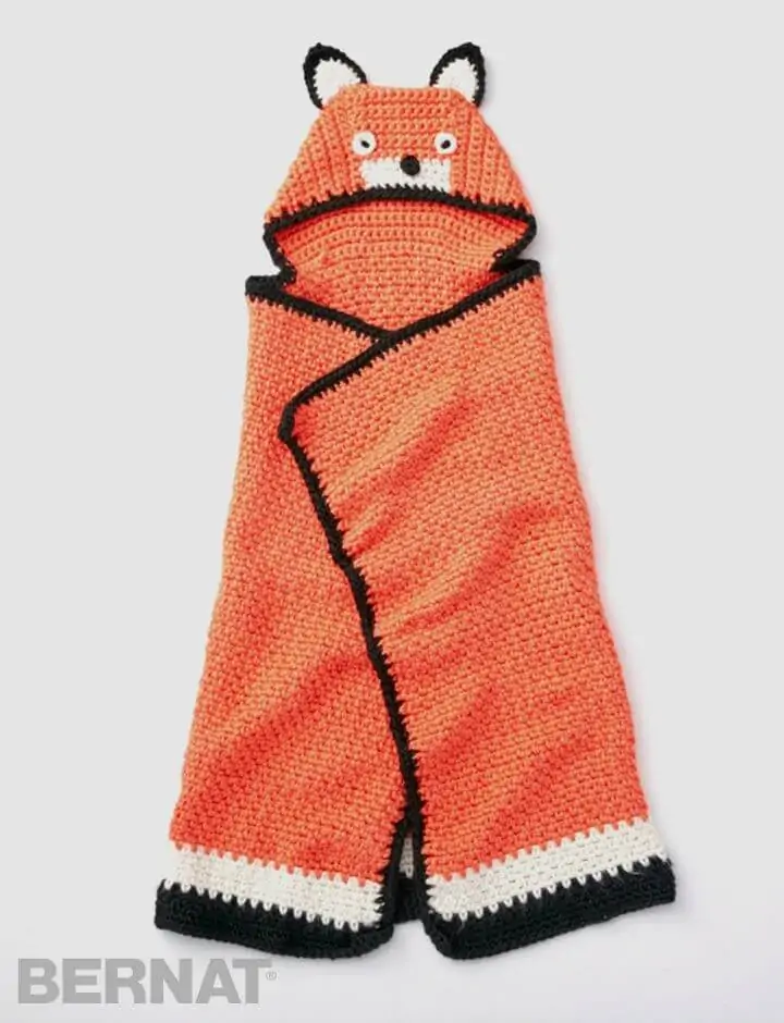 Crochet Baby's Fox Blanket Patrón gratuito