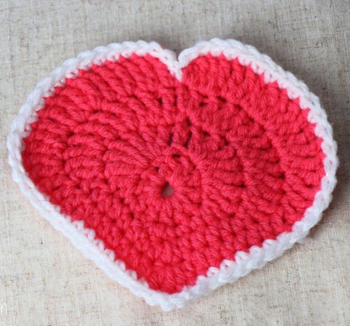 Corazón de ganchillo para el día de San Valentín