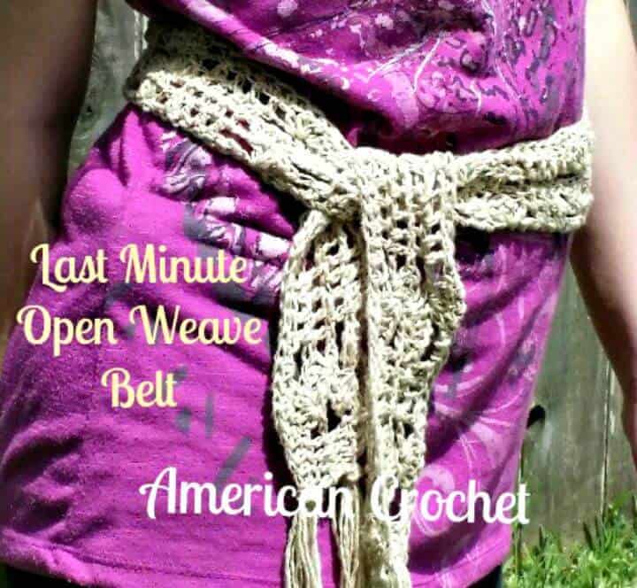 Cómo tejer un cinturón de tejido abierto de última hora en crochet - Patrón libre