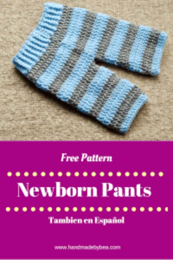 Pantalones recién nacidos a crochet fáciles - Patrón gratuito