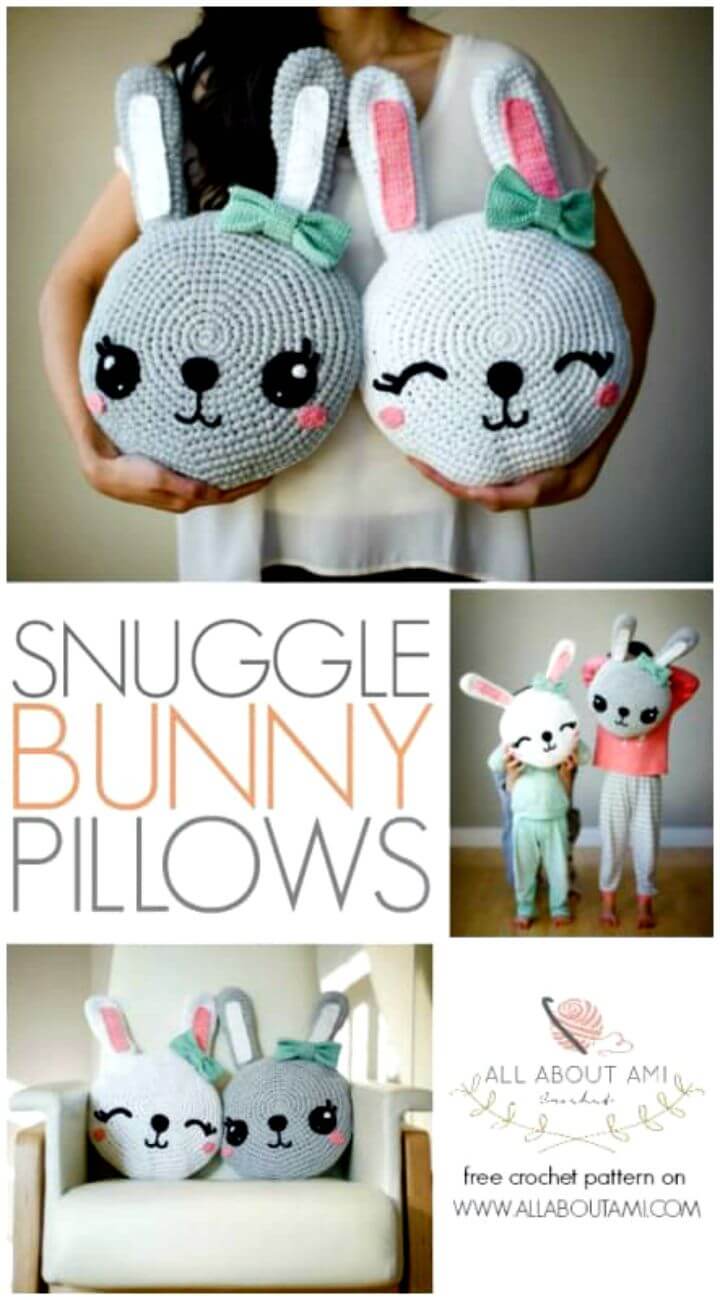 Cojines Crochet Snuggle Bunny - Amigurumi Gratis