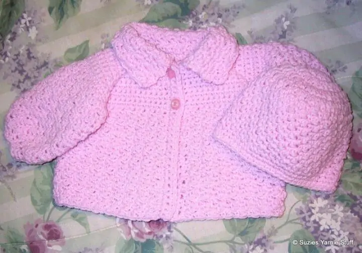 Suéter de bebé con textura Easy Crochet Susie - Patrón gratuito