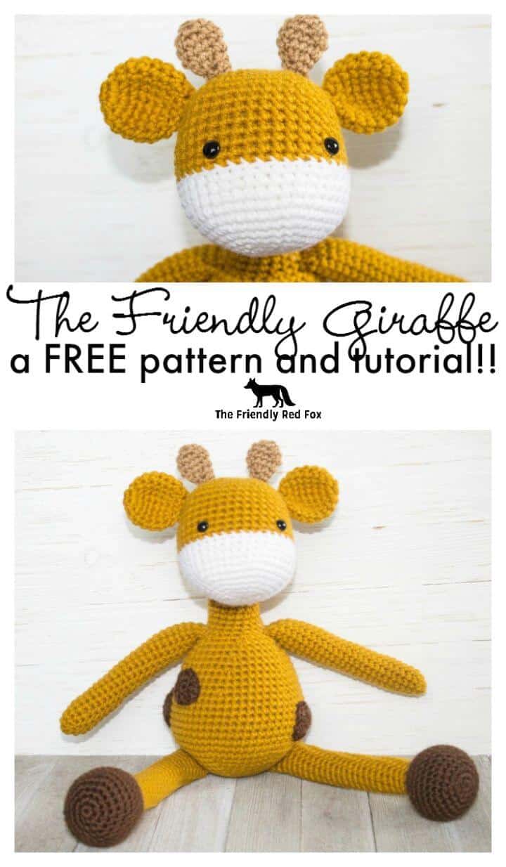 Patrón de jirafa amistoso a crochet gratis