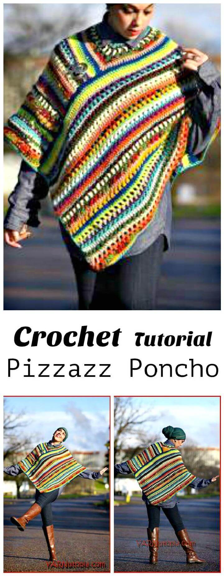 Tutorial De Ganchillo El Poncho Pizzazz