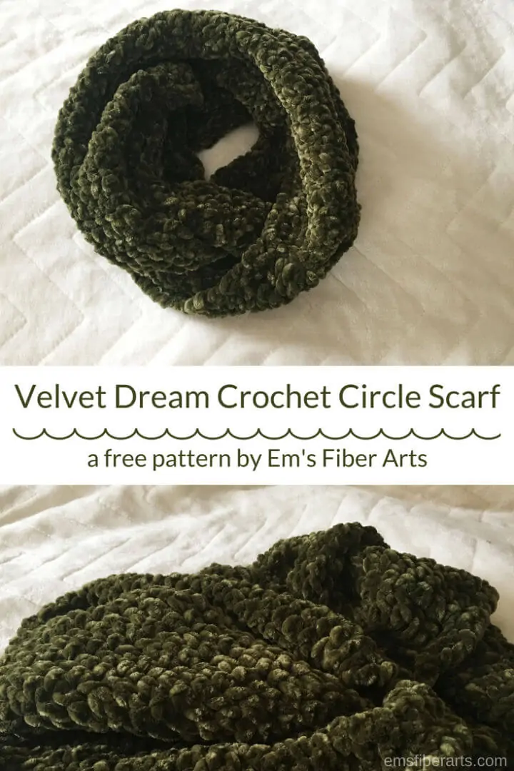 Bufanda circular de crochet Velvet Dream Super Plush