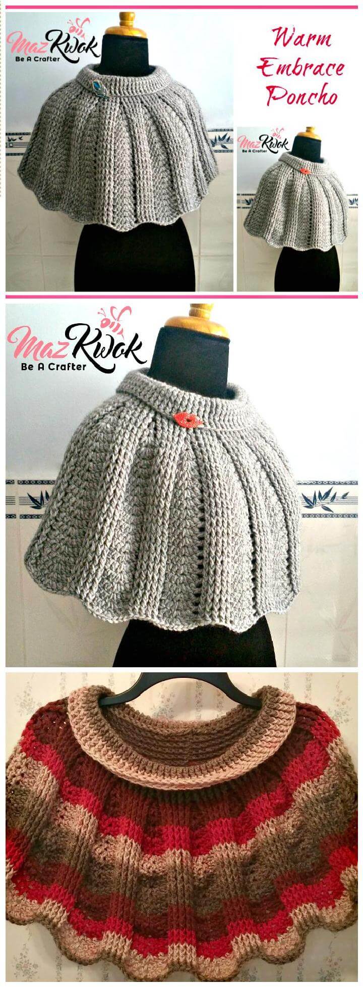 Poncho Crochet Warm Embrace