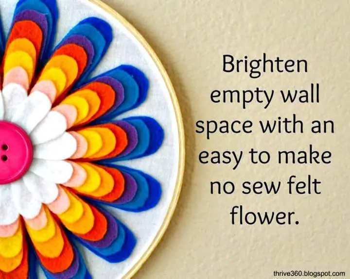 Cómo hacer un arte de pared con flores de fieltro