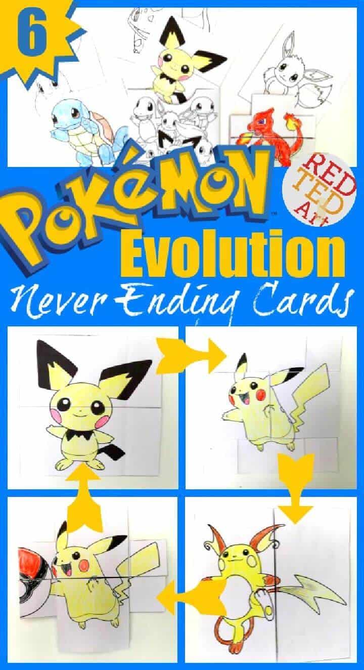 Imprimibles de tarjetas de evolución de Pokémon increíbles de bricolaje