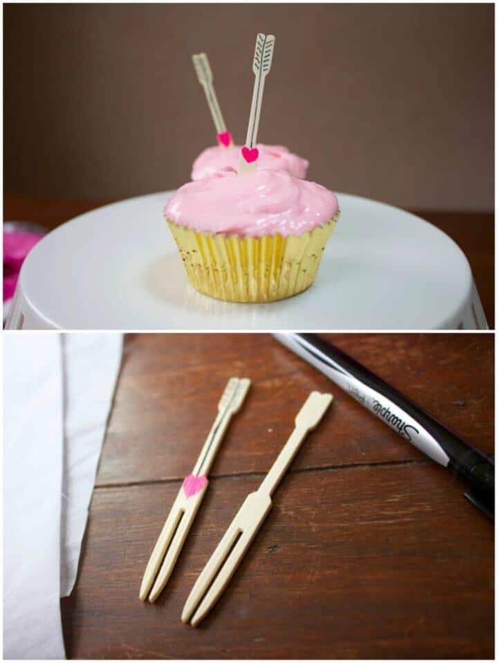 Adornos para cupcakes de flecha DIY