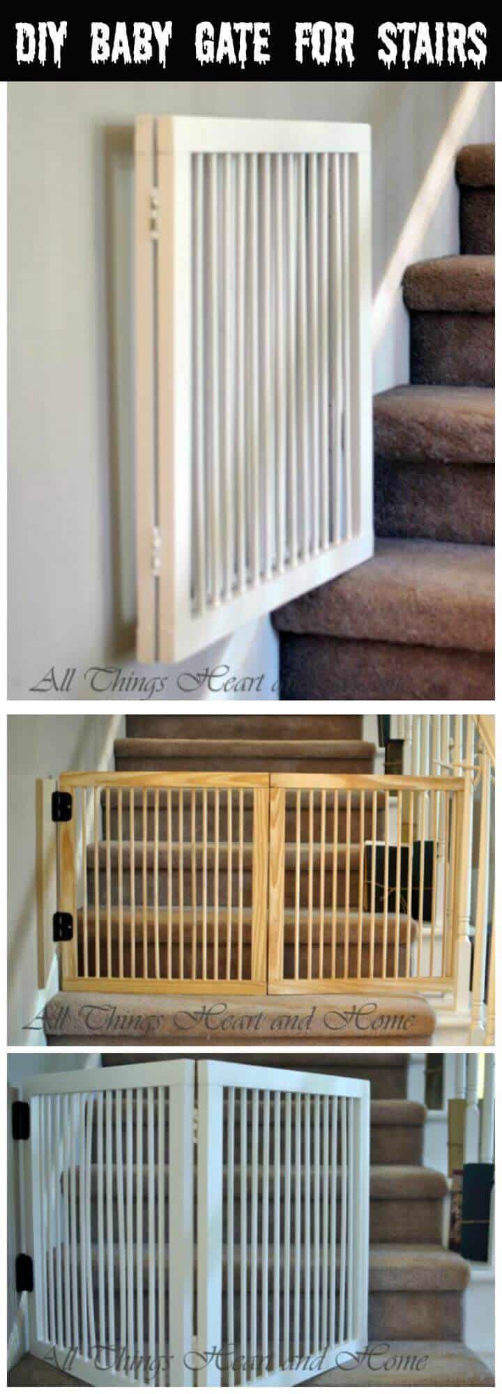 puerta de bebé fácil para escaleras