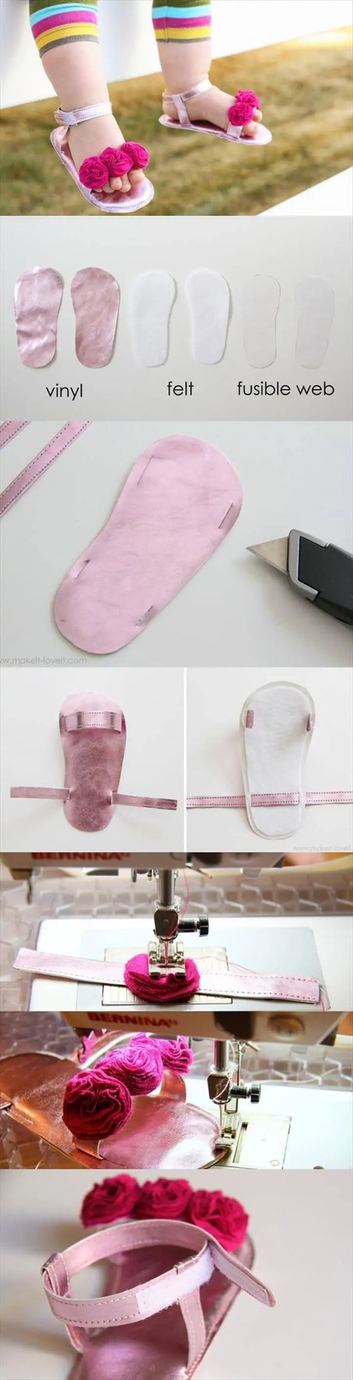 Proyecto de zapatos de bebé gratis de bricolaje