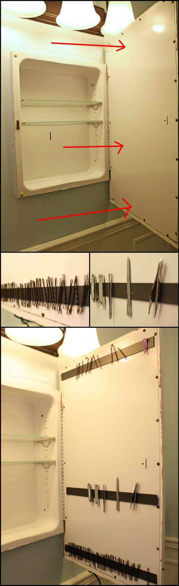 Idea de banda magnética de baño de bricolaje