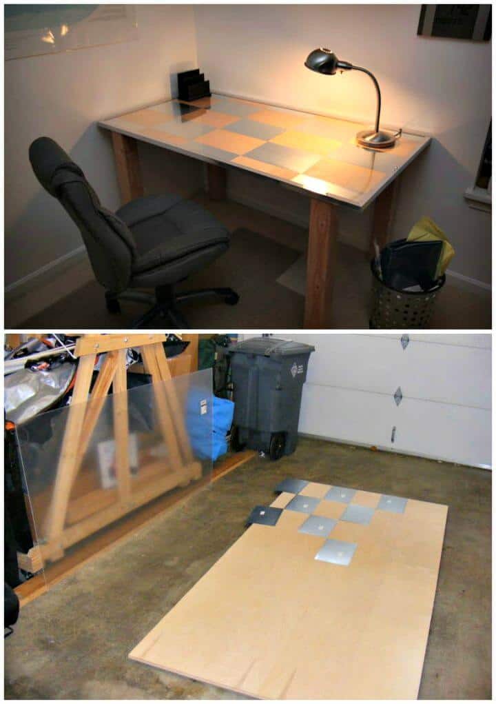 Tutorial fácil de escritorio de abedul y aluminio para bricolaje