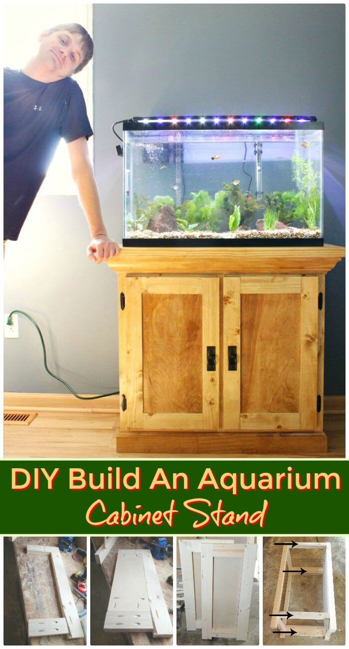 DIY Build An Aquarium Cabinet Stand, ideas de bajo costo para soportes de acuario con instrucciones paso a paso