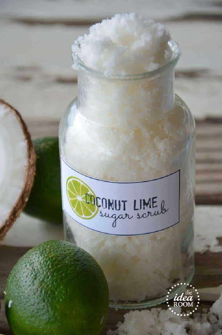 Exfoliante casero de azúcar con limón y coco