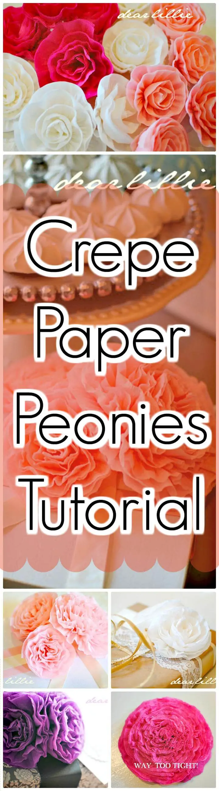 tutorial fácil de peonías de papel crepé