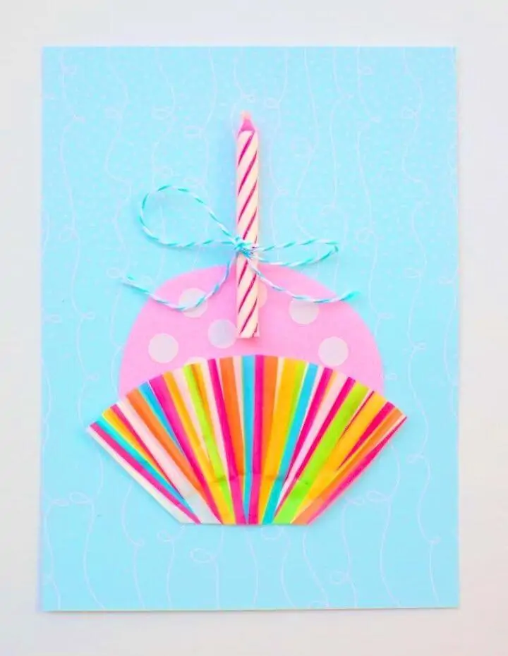 Tarjeta de cumpleaños DIY Cupcake en minutos, tarjeta de cumpleaños fácil DIY