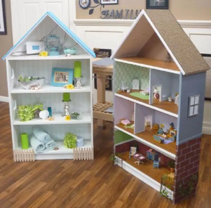 Casas de muñecas de bricolaje hechas de la librería IKEA BILLY