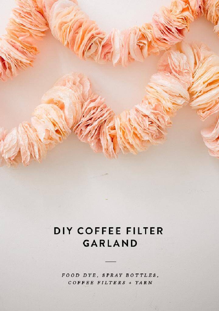 Guirnalda de filtro de café fácil de bricolaje