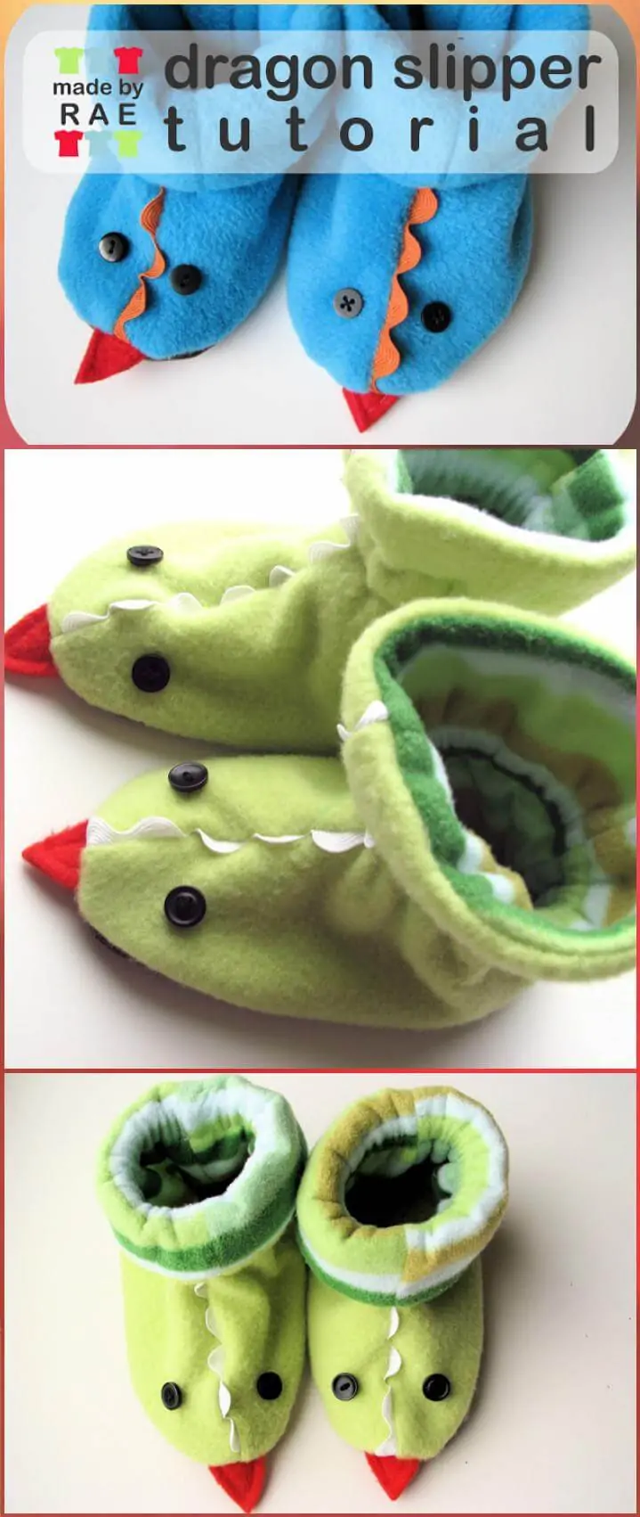 tutorial gratuito de zapatillas de bebé dragón