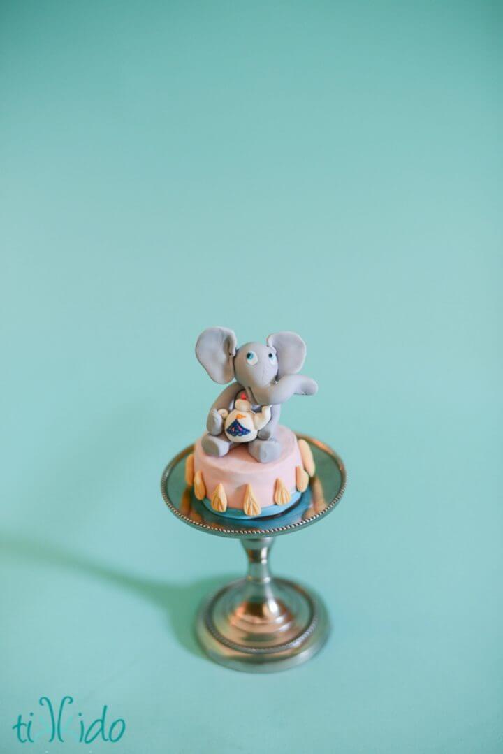 Toppers para cupcakes de circo de fiesta de té de elefante DIY