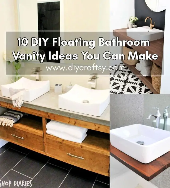 10 ideas de tocador de baño flotante de bricolaje que puedes hacer