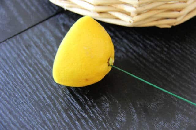 Cesta de flores de bricolaje paso 2 limón