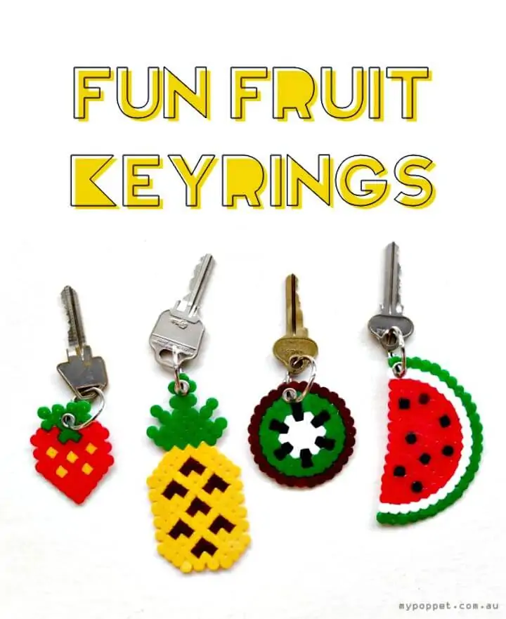 Llaveros de frutas divertidos para hacer bricolaje - Idea de regalo